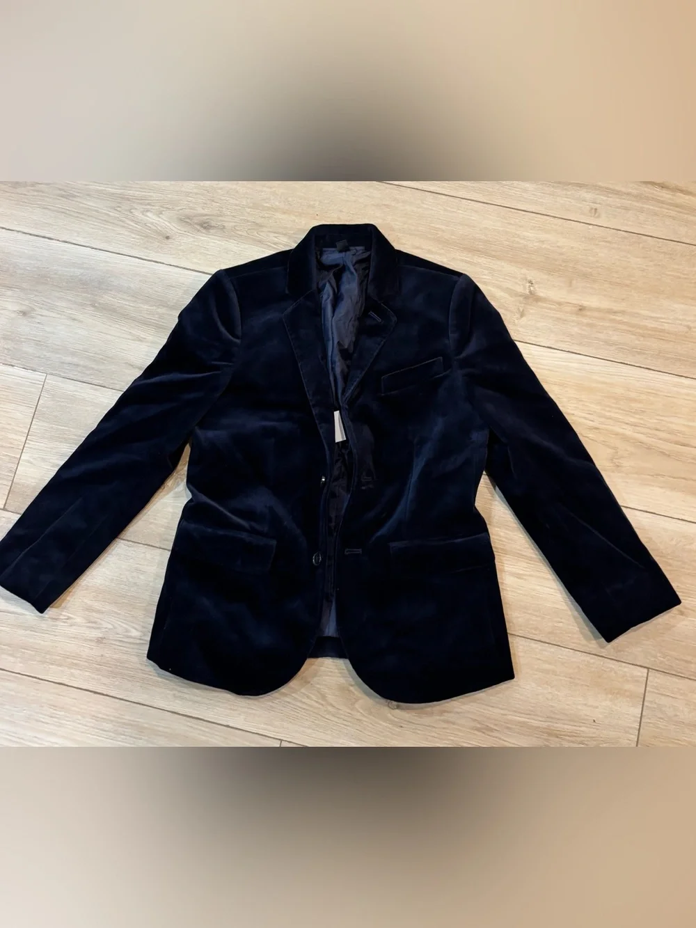 J.Crew Crewcuts Navy Blue Velvet Ludlow Size 8 Sport Jacket Blazer NWT